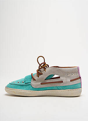 Chaussures bâteau nubuck talon plat jusqu'à 3cm bleu DOLFIE femme
