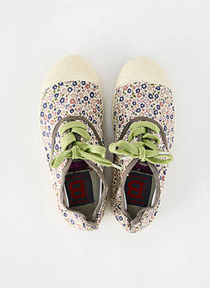 Baskets fermeture lacets bout rond beige BENSIMON fille
