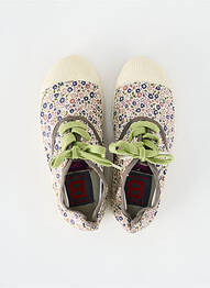 Baskets fermeture lacets bout rond beige BENSIMON fille