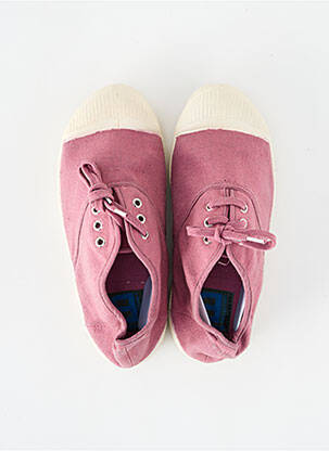 Baskets fermeture lacets bout rond rose BENSIMON fille