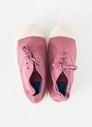 Baskets fermeture lacets bout rond rose BENSIMON fille