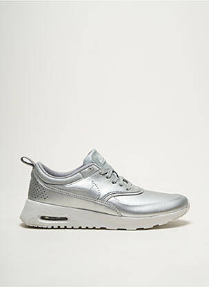 Baskets semelle amovible talon compensé argent NIKE unisexe
