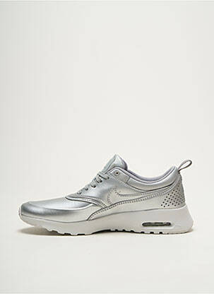Baskets semelle amovible talon compensé argent NIKE unisexe