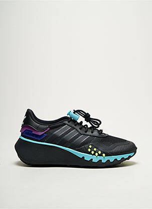 Baskets tissage satiné talon de 4 à 6cm noir ADIDAS femme