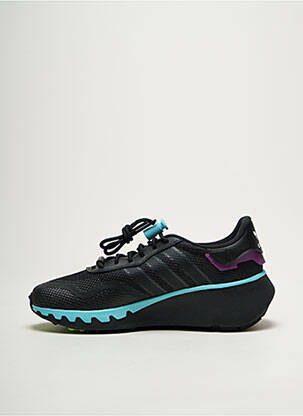 Baskets tissage satiné talon de 4 à 6cm noir ADIDAS femme