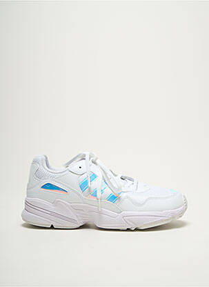 Baskets matière lisse bout rond blanc ADIDAS unisexe