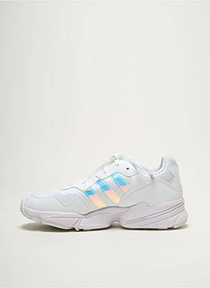 Baskets matière lisse bout rond blanc ADIDAS unisexe