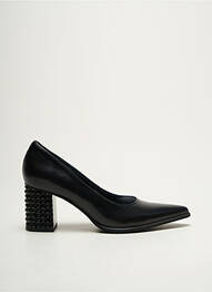 Escarpins tissage satiné talon de 4 à 6cm noir MYMA femme