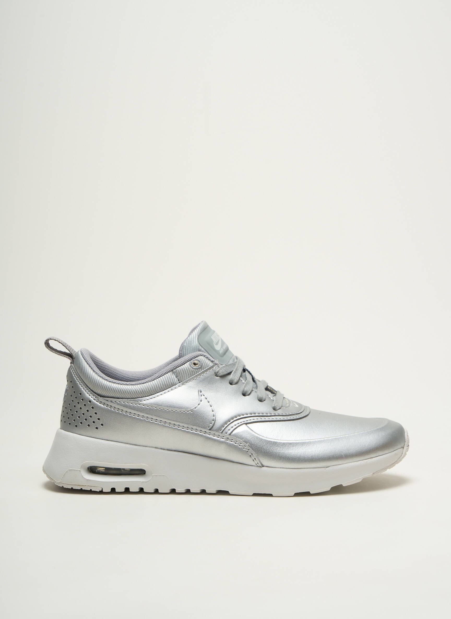Baskets semelle amovible talon compensé argent NIKE unisexe