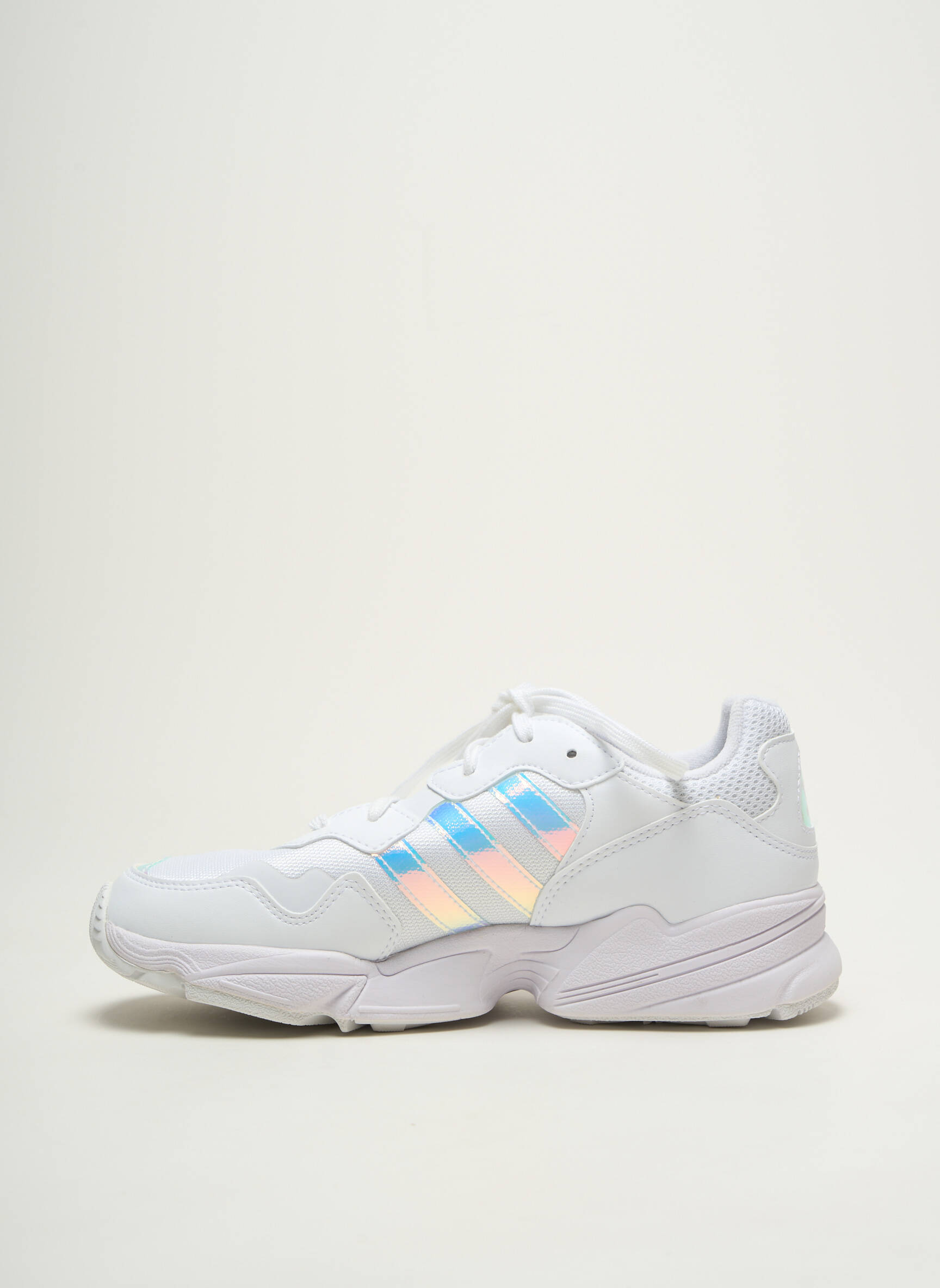 Baskets matière lisse bout rond blanc ADIDAS unisexe