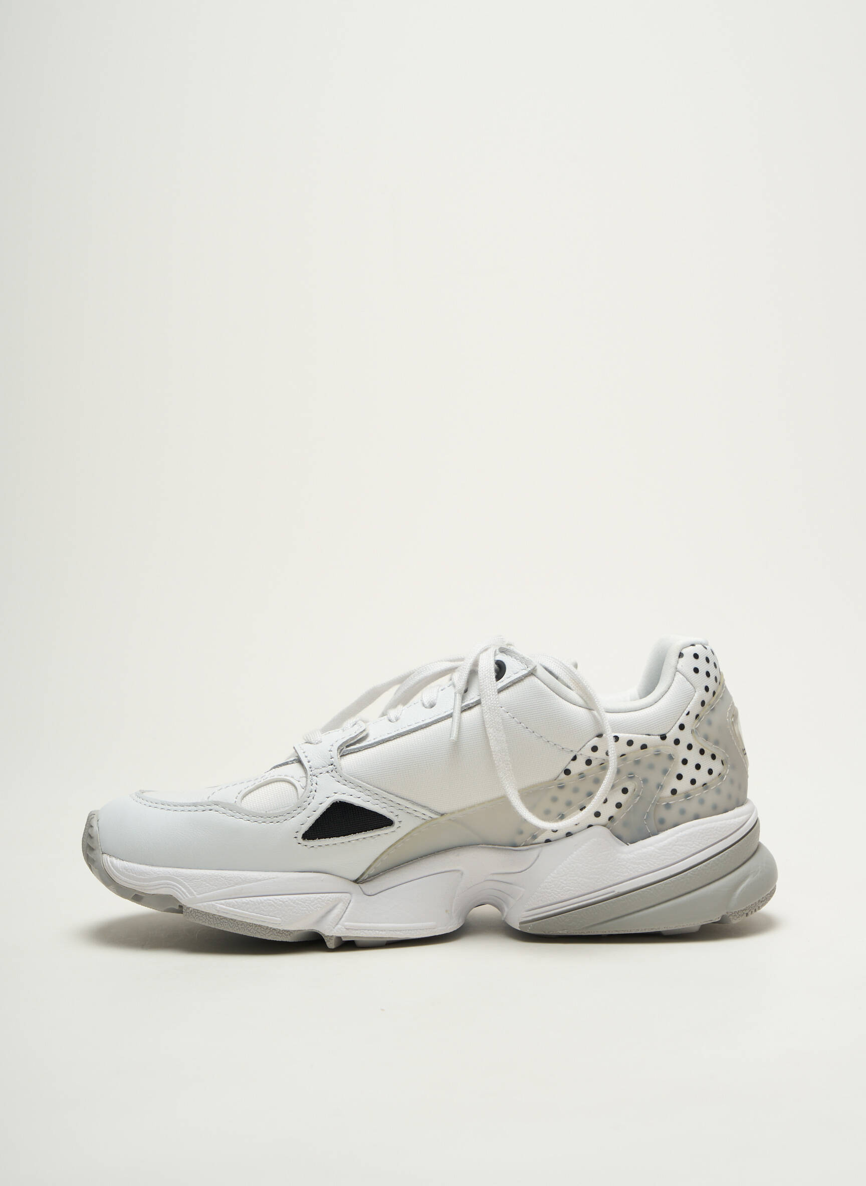 Baskets tissage satiné talon plat jusqu'à 3cm blanc ADIDAS femme