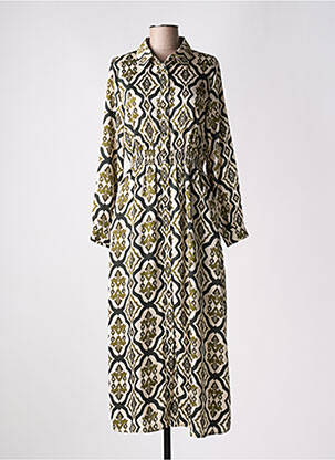 Robe longue manches longues manches longues vert LA PETITE ETOILE femme