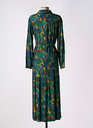 Robe longue manches longues manches longues vert AGATHE & LOUISE femme