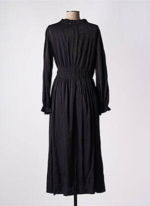 Robe longue manches longues manches longues noir EMILIE.K femme