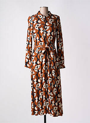 Robe longue manches longues manches longues marron KING LOUIE femme