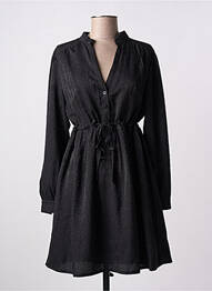 Robe courte manches longues manches longues noir CALIE femme