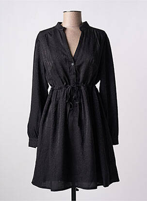 Robe courte manches longues manches longues noir CALIE femme