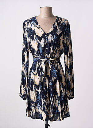 Robe courte manches longues manches longues bleu ONLY femme