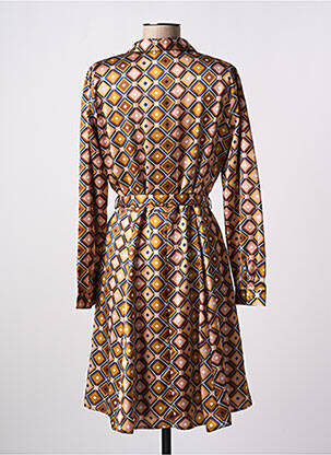 Robe courte manches longues manches longues marron LA PETITE ETOILE femme