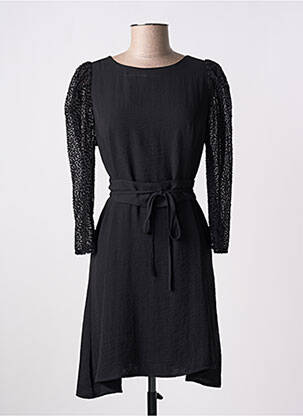 Robe courte manches 3/4 manches 3/4 noir LA PETITE ETOILE femme