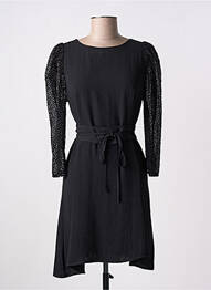 Robe courte manches 3/4 manches 3/4 noir LA PETITE ETOILE femme