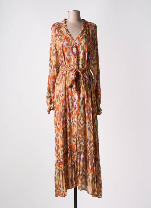 Robe longue orange LA PETITE ETOILE pour femme
