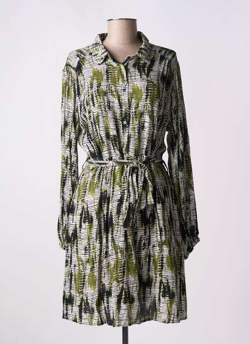 Robe mi-longue vert EMILIE.K pour femme