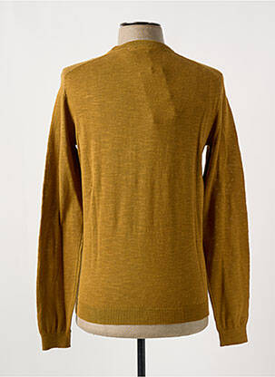 Pull col rond manches longues marron RECYCLED ART WORLD homme