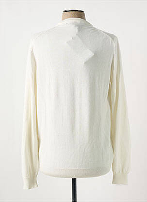 Pull col rond manches longues blanc RECYCLED ART WORLD homme