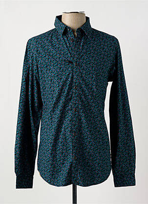 Chemise manches longues imprimé fantaisie bleu PETROL INDUSTRIES homme