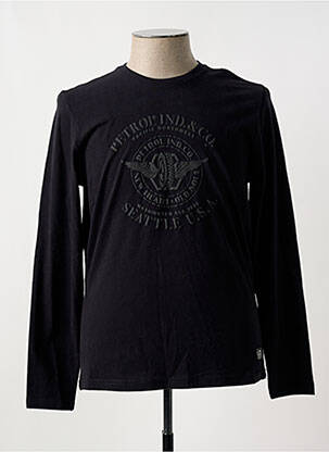 T-shirt noir PETROL INDUSTRIES pour homme