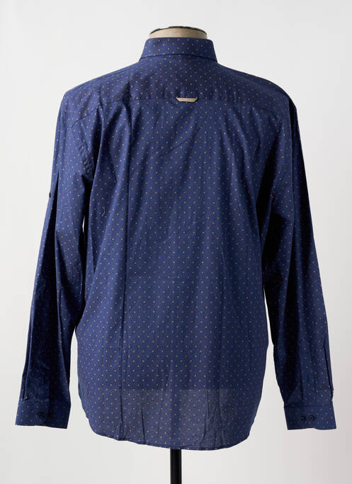 Chemise manches longues bleu CAP 10 TEN pour homme