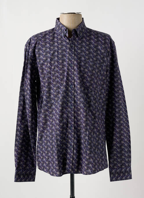 Chemise manches longues bleu CAP BRETON pour homme