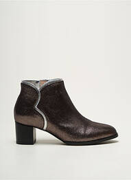 Bottines/boots fermeture zippée talon de 4 à 6cm marron MELLOW YELLOW femme