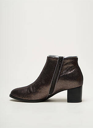 Bottines/boots fermeture zippée talon de 4 à 6cm marron MELLOW YELLOW femme