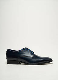 Derbies tissage satiné talon bas bleu AZZARO homme