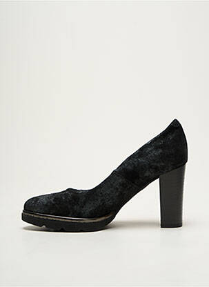Escarpins tissage satiné talon de 7 à 9cm noir MYMA femme