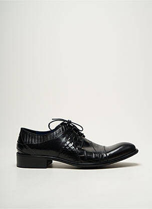 Derbies tissage satiné talon bas noir KDOPA homme