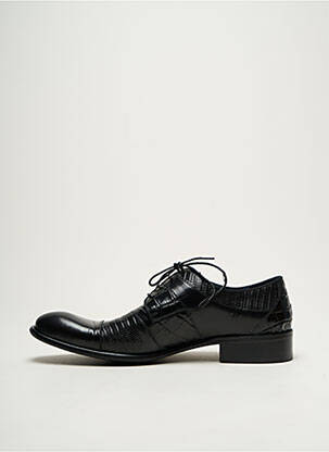 Derbies tissage satiné talon bas noir KDOPA homme