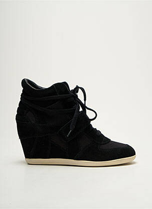 Baskets talon compensé talon de 7 à 9cm noir ASH femme