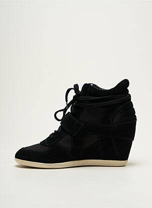 Baskets talon compensé talon de 7 à 9cm noir ASH femme