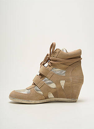 Baskets talon compensé talon de 7 à 9cm or ASH femme
