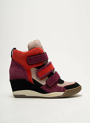 Baskets talon compensé talon de 7 à 9cm violet ASH femme