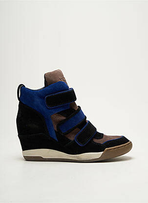 Baskets talon compensé talon de 4 à 6cm bleu ASH femme