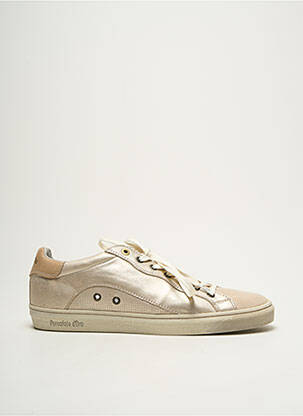 Baskets tissage satiné talon plat jusqu'à 3cm beige PANTOFOLA D'ORO femme