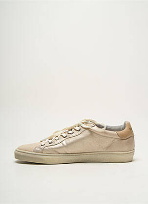 Baskets tissage satiné talon plat jusqu'à 3cm beige PANTOFOLA D'ORO femme
