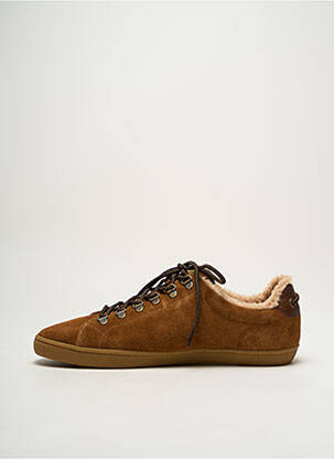 Baskets nubuck bout rond marron ARMISTICE homme