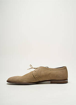 Derbies bout rond talon bas beige DKR homme