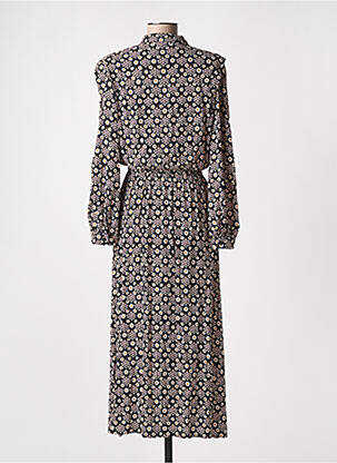 Robe longue manches longues manches longues noir DES PETITS HAUTS femme
