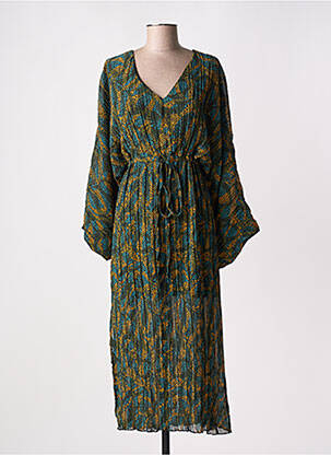 Robe longue manches longues manches longues vert RUE MAZARINE femme